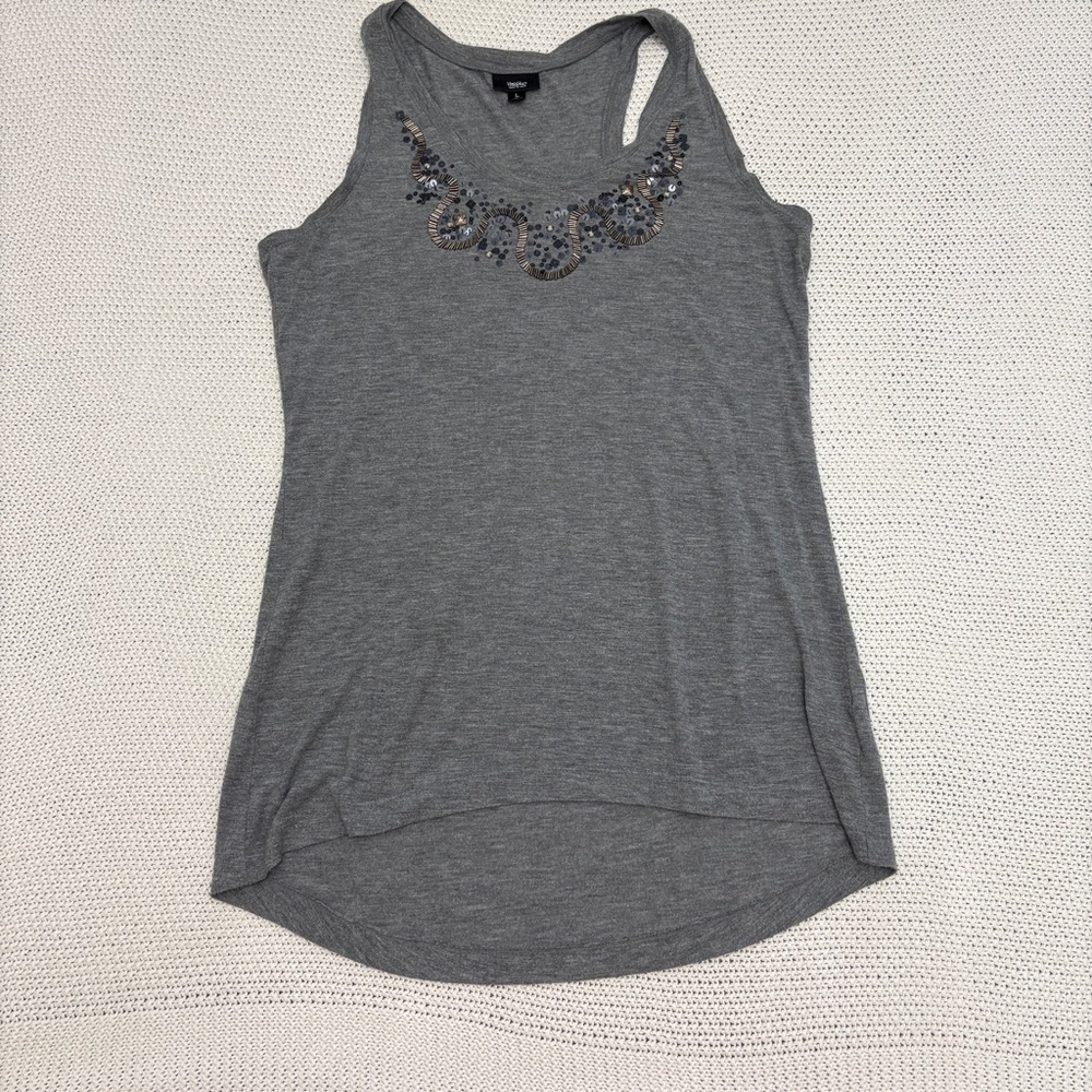Mossimo Gray Tank Top with Embellishments